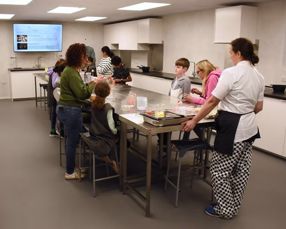Sarah running a workshop at The Cookery Lab